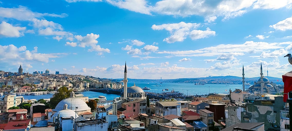 Bosphorus Strait europe view